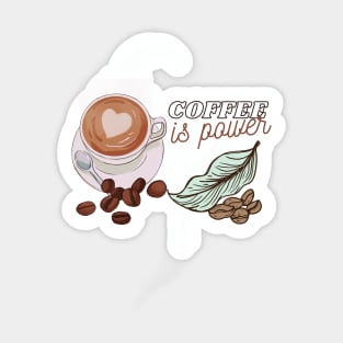 Coffee Give Me Power Sticker